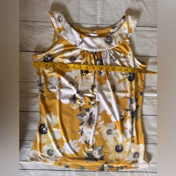 Calvin Klein Yellow Floral Sleeveless Camisole size SM 0057 - Picture 5 of 7